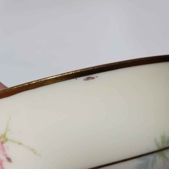 Theodore Haviland Teacup and Saucer Pink Flowers Vintage - Picture 8 of 10